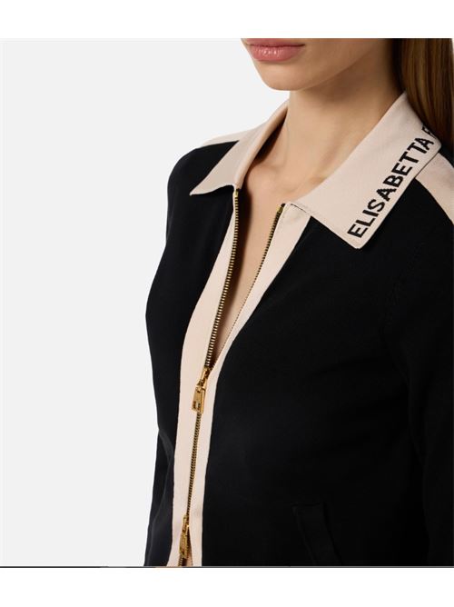 Giacca in maglia con bande in viscosa lucida ELISABETTA FRANCHI | MK66S61E2.685